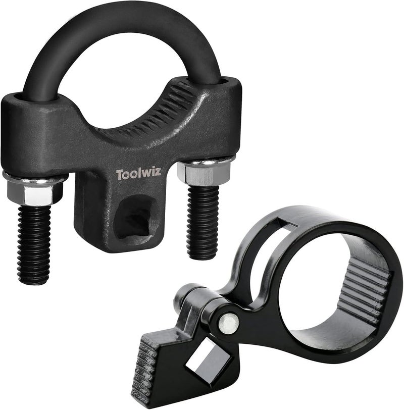 Toolwiz Inner Tie Rod Removal Tool Kit, 3/8'' Universal Low Profile Tool and Inner Tie Rod Hex Wrench Repair Remover 27-42mm End Wrench for 1/2" Square Drive, 2pcs for Most Cars Repair - Image 1